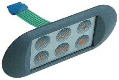 Folietastatur L 142mm B 62mm grå med stik og kabel Taster 5 passer til ARIANNA, COMPAC