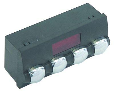 Tastaturenhed L 119mm B 51mm forkromet Taster 4 til enhed SPHERA/TRON