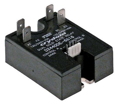 Effekthalvleder Faser 2 40A 120-240V 24VDC Type D2440DE-6816 L 59mm B 46mm CRYDOM