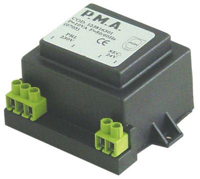Transformator Primær 230VAC sekundær 24VAC 10VA sekundær 4A Tilslutning Skruetilslutning 50Hz
