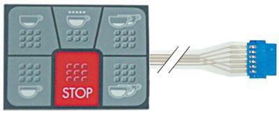 Folietastatur L 58mm B 68mm Taster 6 Kaffemaskine