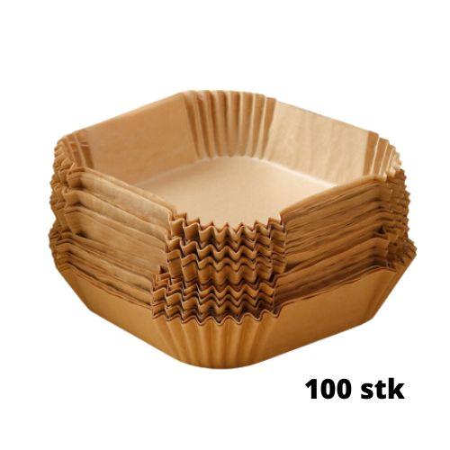 Bagepapir til Airfryer, 100-pak 20x20 cm