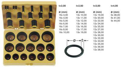 Sortimentkasse EPDM O-ring metrisk inkl. service boks 386 dele