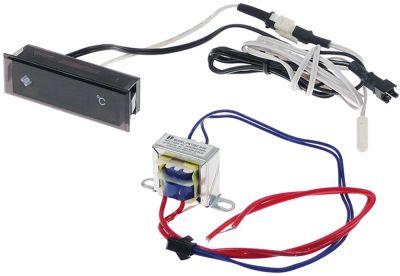 Termometer 220V Kabellængde 2900mm Føler ø 6mm Indbygningsmål 65x20mm Føler L 25mm 0 til +99é