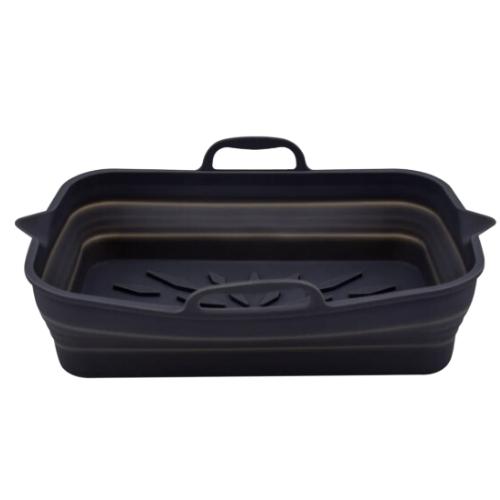 Firkantet sort silikoneform, L20 x B15cm