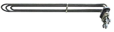 Varmelegeme 3000W 230V L 398mm Ekspansionsflange Tilslutning Fladstik 6,3 mm Rør ø 63mm VK 3 H 24mm