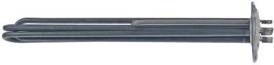Varmelegeme 6000W 230V L 370mm 3-hulsflange Tilslutning Fladstik 6,3 mm Rør ø 85mm VK 3