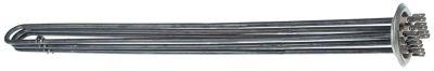 Varmelegeme 6000W 230V L 465mm Rundflange Tilslutning Fladstik 6,3 mm Rør ø 63mm VK 3 H 24mm