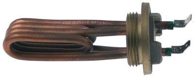 Varmelegeme 1300W 230V L 110mm Skrueflange Tilslutning Fladstik 6,3 mm Gevind 1¼