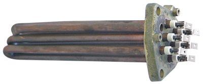 Varmelegeme 1800W 230V L 170mm 3-hulsflange Tilslutning Fladstik 6,3 mm Rør ø 85mm VK 3