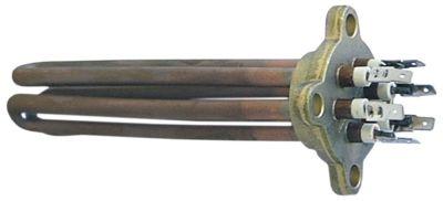 Varmelegeme 2000W 230V L 139mm 4-huls flange Tilslutning Fladstik 6,3 mm Rør ø 85mm VK 3