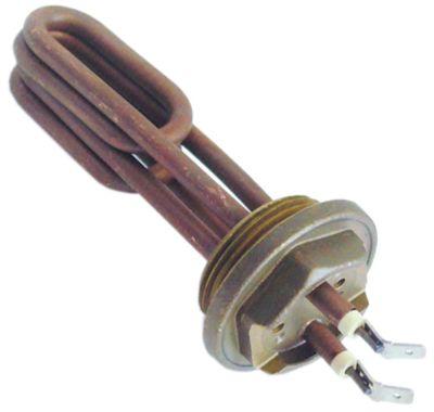 Varmelegeme 1300W 230V L 105mm Skrueflange Tilslutning Fladstik 6,3 mm Gevind 1¼