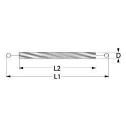 Varmevindel 400W 110V til kvartsrør L1 195mm L2 130mm ø 6,5mm Tilslutning Øser