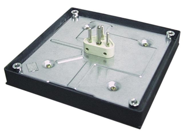 Kogeplade Mål 300x300mm 2500W 230V Tilslutning 3 kontaktstifter + 1 jordforbindelsesstift