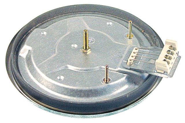 Kogeplade ø 180mm 1500W 230V Tilslutning 4 skrueklemmer med 8mm overløbskant
