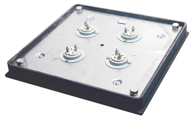 Kogeplade Mål 400x400mm 5000W 230V med pålægningskant kvadratisk