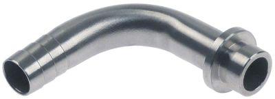 Slangetilslutning AFG Tilslutning Indstik 14x8mm CNS til Øl DN 10mm vinkel Tylle ø 12mm