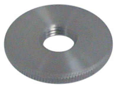Riflet fingermøtrik Gevind M10x1 CNS ø 30mm H 4mm