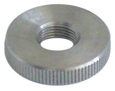 Riflet fingermøtrik Gevind M8x1 CNS ø 25mm H 6mm
