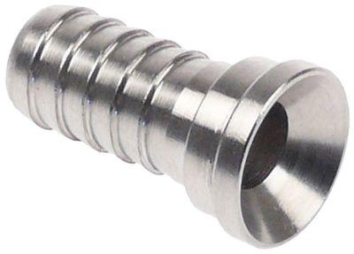 Nippel AFG CNS DN 7mm til slange ID 98mm Tylle ø 10mm Tyllelængde 18mm