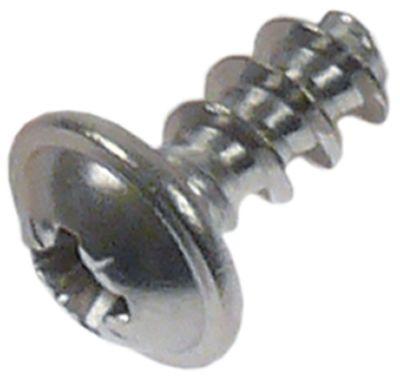 Pladeskrue L 14mm CNS ø 4mm Holder Krydskærv VPE 1Stk. Hoved 10mm