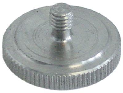 Rouletteret skrue Gevind M6 CNS ø 22mm H 6mm Gevind L 9mm