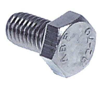 Sekskantskrue DIN 933 / ISO 4017 Gevind M8 CNS SW 13 Gevind L 14mm VPE 20 Stk. Hovedtykkelse 3mm