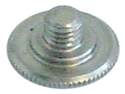 Rouletteret skrue Gevind M8 L 15mm CNS ø 22mm H 25mm D1 ø 13mm Gevind L 6mm