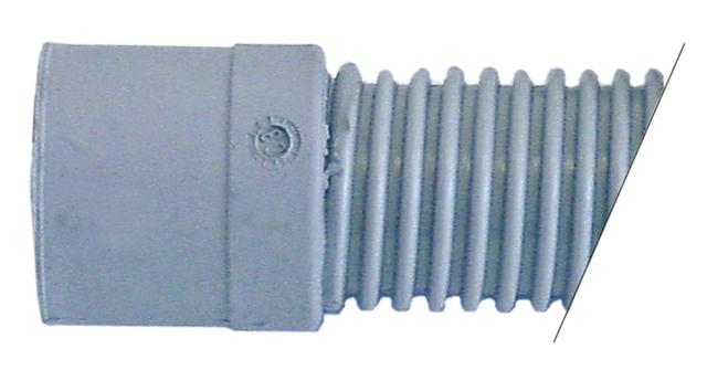 Afløbsslange DN26 L 1500mm A ø indvendigt 33mm B ø indvendigt 32mm Slange ø udvendigt 35mm