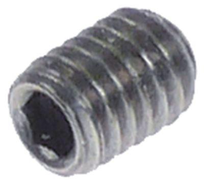 Tapskrue DIN 914/ISO 4027 Gevind M6 L 8mm Rustfrit stål SW 3 VPE 1Stk.