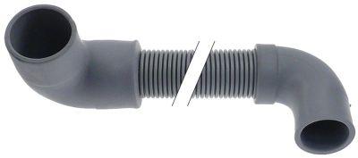 Afløbsslange DN19 L 630mm bøjet ø indvendigt 28/22mm