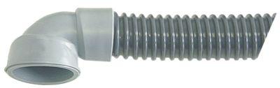 Afløbsslange DN34 L 2000mm PVC bøjet ø indvendigt 50mm Slange ø udvendigt 42mm