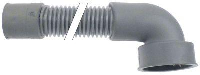 Afløbsslange DN34 L 600mm lige ø indvendigt 30mm bøjet ø indvendigt 51mm Slange ø udvendigt 34m