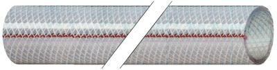 PVC-vævslange ID ø 4mm UD ø 10mm L 5m transparent T.maks. 60°C VPE 5m Arbejdstryk 10bar