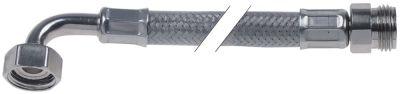 Fleksibel slange CNS lige-bøjet DN6 L 2500mm Arbejdstryk 10bar Pladstryk 95bar Tilladelse DVGW