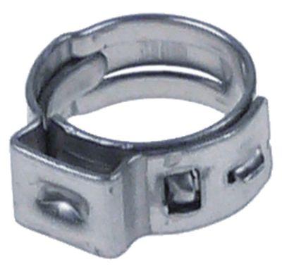 Klemme 1-øret CNS W4 ø 7,8-9,5mm Båndtykkelse 6mm VPE 20 Stk. Bredde 5mm