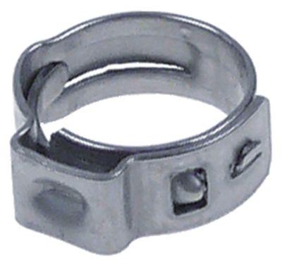 Klemme 1-øret CNS W4 ø 8,8-10,5mm Båndtykkelse 6mm VPE 20Stk. Bredde 5mm