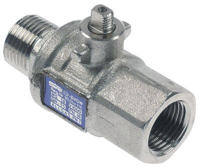 Kuglehane lige Messing H 48mm L 72mm B 306mm Standard Spærrehane IG 1/2