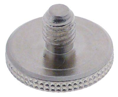 Rouletteret skrue Gevind M6x1 CNS ø 19mm H 35mm Gevind L 8mm VPE 1 Stk.