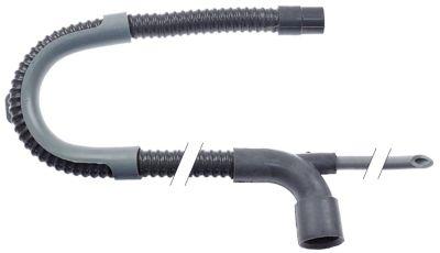 Afløbsslange DN19 L 1800mm Plastik lige ø indvendigt 19mm bøjet ø indvendigt 29mm