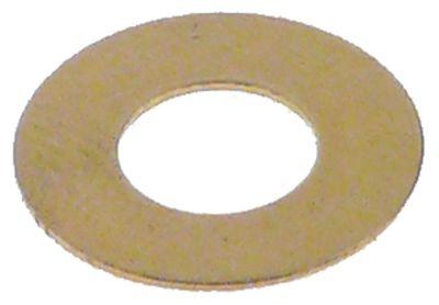 Underlagsskive ID ø 7mm UD ø 15mm Messing Materialestyrke 5mm VPE 1 Stk.