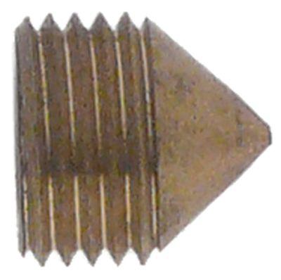 Tapskrue DIN 914 Gevind M10 L 10mm Messing SW 5 Holder Unbrako VPE 1Stk.