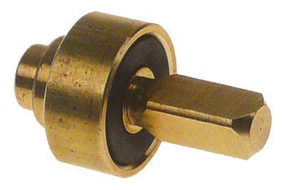 Ventilholder Messing ø 16mm D1 ø 10mm D2 ø 7mm L 27mm Akse trekantet