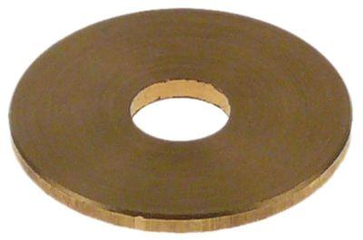 Underlagsskive ID ø 6mm UD ø 21mm Messing Materialestyrke 15mm VPE 1Stk.