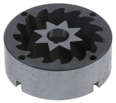 Kværnskivepar H 25mm D1 ø 68mm D2 ø 49mm Akse ø 13mm med rille passer til ROSSI