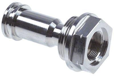 Dyseholder Gevind M28x1,5 Messing forkromet L 62mm IG M18x1