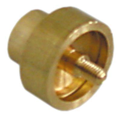 Pakningsholder Gevind M3 Messing ID ø 13mm UD ø 16mm H 13mm L 13mm til pakning Indv.-ø 1 13mm