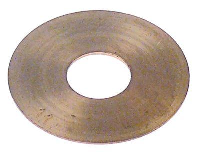 Underlagsskive ID ø 11mm UD ø 32mm Messing Materialestyrke 8mm VPE 1 Stk.