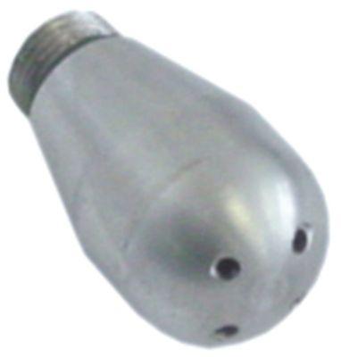 Dampdyse Gevind M9 CNS ø 10/15mm L 27mm Gevind L 4mm 4 Huller