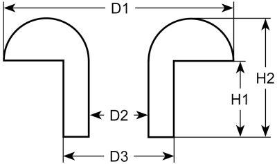 Affaldsskaktring H1 30mm H2 55mm gul D1 ø 237mm D2 ø 180mm D3 ø 205mm